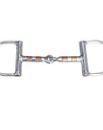5" Hilason Horse Stainless Steel Horse Mouth Dee Bit W/ Red Copper Ring