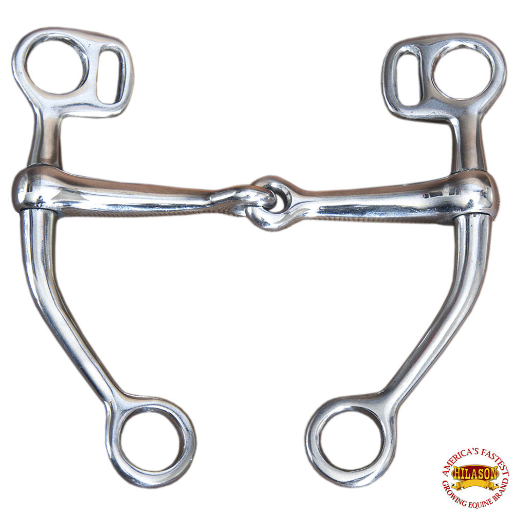 5" Hilason Horse Mouth Steel Tom Thumb Bit W/ Jointed Mouth