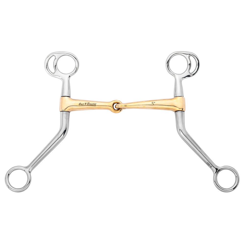 Bar H Equine Tom Thumb Curb Bit Copper Mouthpiece