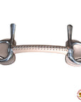 5" Hilason Western Trotting Leather Covered Mullen Mouth Horse Bit