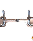 5" Hilason Western Trotting Bit Leather Covered Horse Bit W/ Jointed Mouth