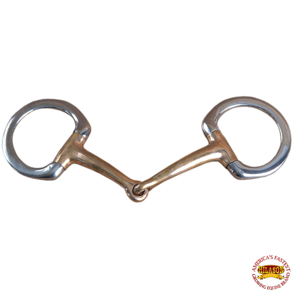 5" Hilason Western Stainless Steel Egg Bit Copper Mouthpiece Horse Bit