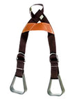 Hilason Saddle Buddy Kids Stirrup  Adjustable Black Nylon with Genuine Cow Leather Child Safety Saddle Trainer for Western Riding