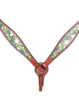 Hilason Western Horse Breast Collar Headstall American Leather Camouflage Mahogany