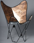Made In Usa Genuine Leather Butterfly Folding Chair Modern Sling Seat