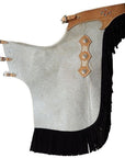 Hilason Western Pro Rodeo Bronc Bull-Riding Smooth Leather Chinks Chaps