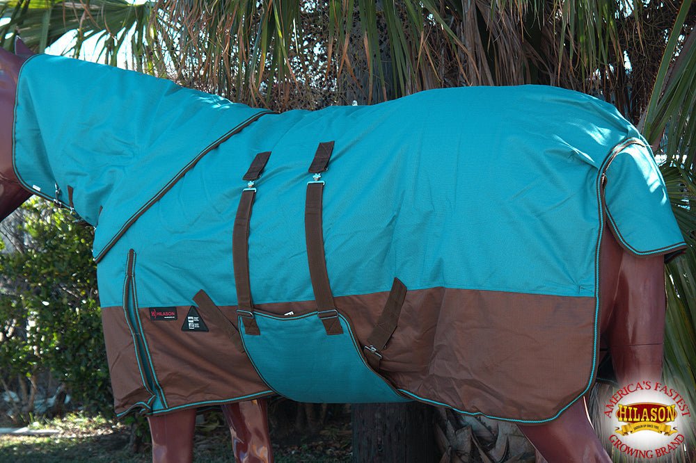 Hilason 1200D Waterproof Winter Horse Turnout Blanket Neck Cover Belly Wrap
