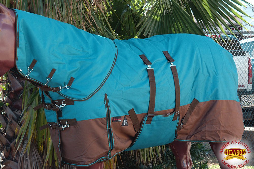 Hilason 1200D Waterproof Winter Horse Turnout Blanket Neck Cover Belly Wrap