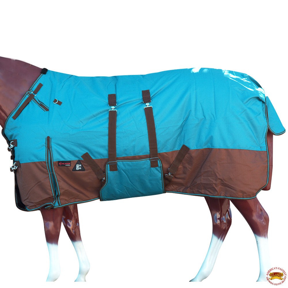 HILASON 1200D Winter Waterproof Poly Horse Turnout Blanket Belly Wrap | Turnout Blankets for Horses