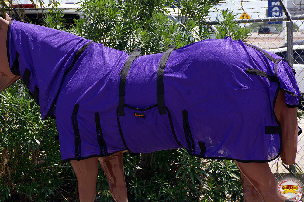HILASON Horse Fly Sheet UV Protect Breathable Mesh Bug Mosquito Spring | Summer Horse Rug | Fly Rug