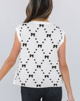 Reagan Pattern Side Cropped Sweater