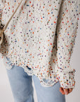 Isabel Confetti Distressed Knit Sweater