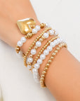 April Pearl Beading Multilayer Bracelet