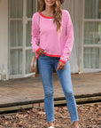Madelynn Striped Drop Shoulder Sweater