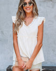 Ashley Trim Flutter Flowy Top
