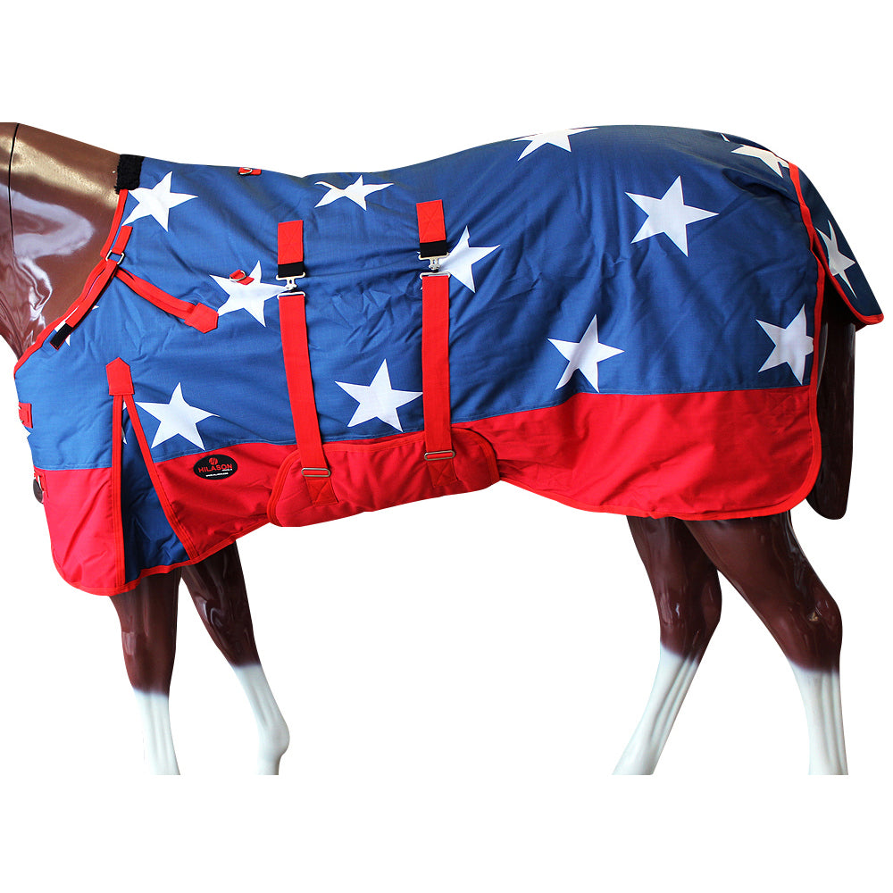 HILASON 1200D Winter Waterproof Poly Horse Printed Turnout Blanket Belly Wrap | Turnout Blankets for Horses