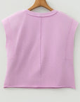 Solid Mineral Wash Boxy Tank Top