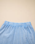 Mineral Wash Tank Top and Lined Split Skirt Set
