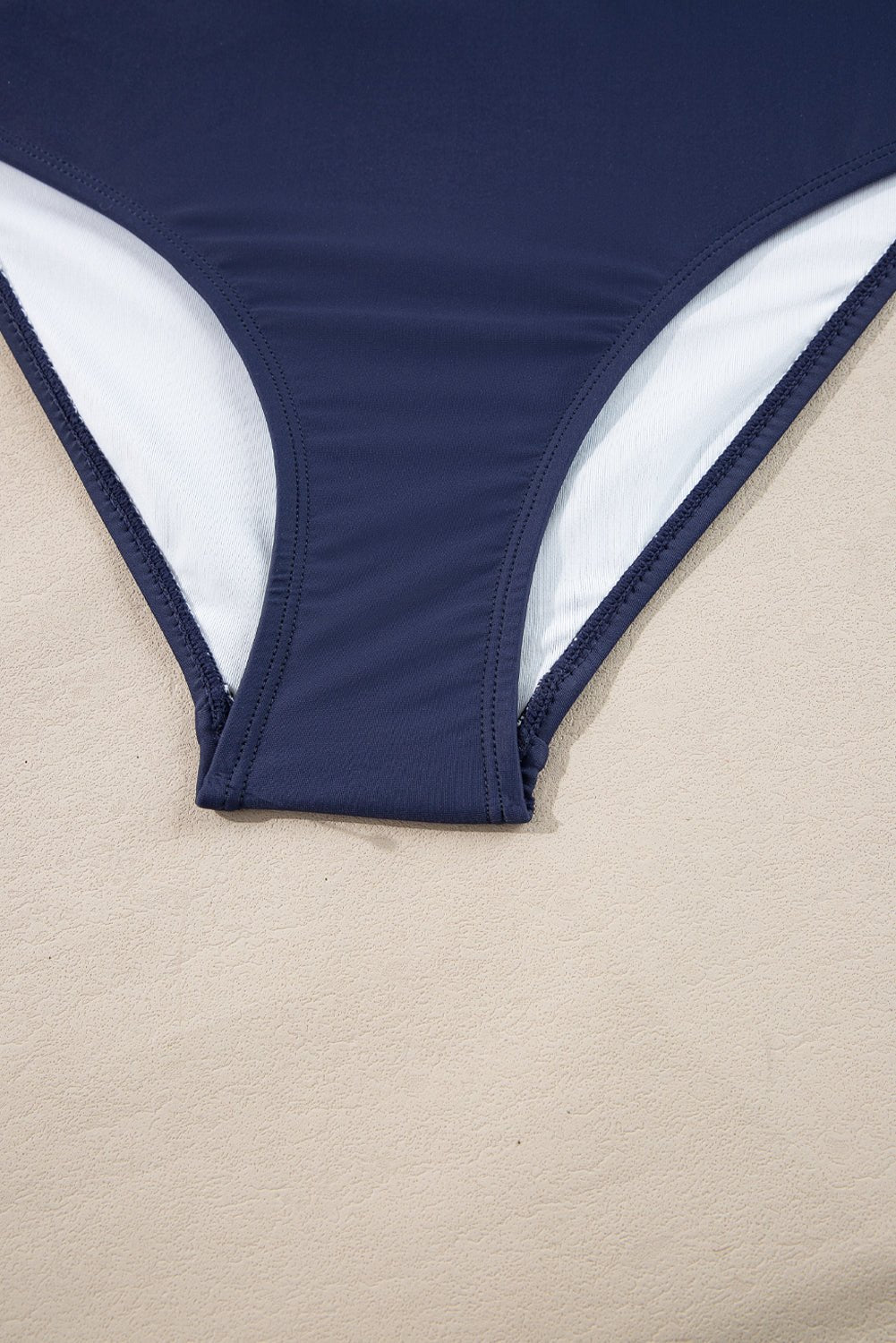 Colorblock Tankini Top &amp; High Waist Bikini Set