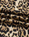 Leopard Collared 3/4 Sleeve Shirt and Pants Set