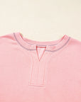 Colorblock Patchwork Reverse Seam Sweatshirt