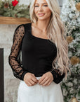 Paulina Ribbed Square Slim Top
