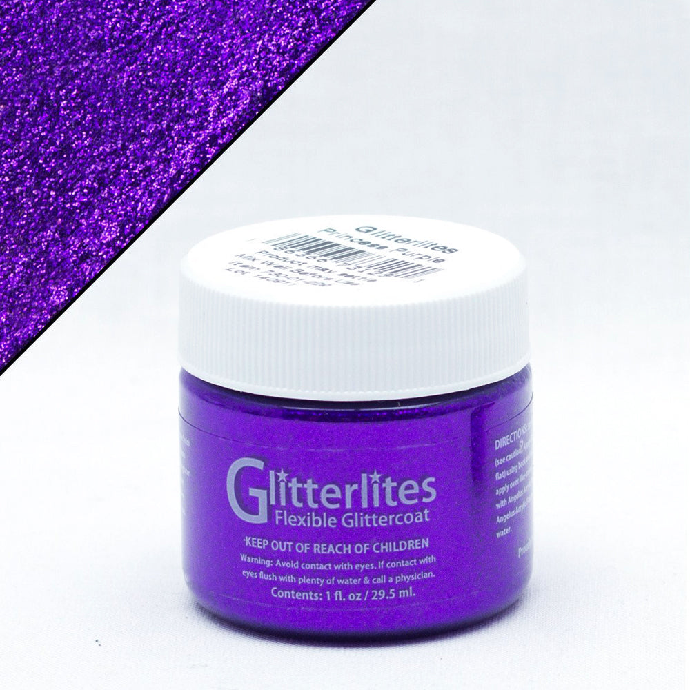 Angelus Glitterlites Flexible Leather Paint For Sneakers 1 Oz All Colors