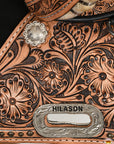 Hilason Western Horse Treeless Trail Barrel American Leather Saddle