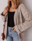 Athena Knit Open Front Chic Cardigan with Pockets