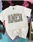 Camo Amen Tee or Crewneck