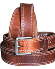 Hilason Heavy Duty Made In Usa Gun Holster Leather Work Belt Brown