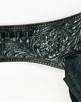 Hilason Double Caliber 44/45 Leather Western Cowboy Gun Rig Holster Black