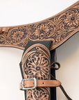 46 In Hilason Western Right Hand Gun Holster Rig 44/45 Cal Leather Cowboy