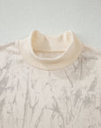 Camo Mock Neck Baggy Sweatshirt