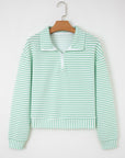 Reign Zip Collar Pullover Long Sleeve Top