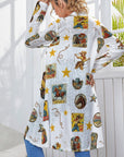 Baha Ranch Vintage Cowgirl Collage Western Lightweight Cardigan