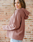 Ribbed Knit Leopard & Lace Drawstring Hoodie