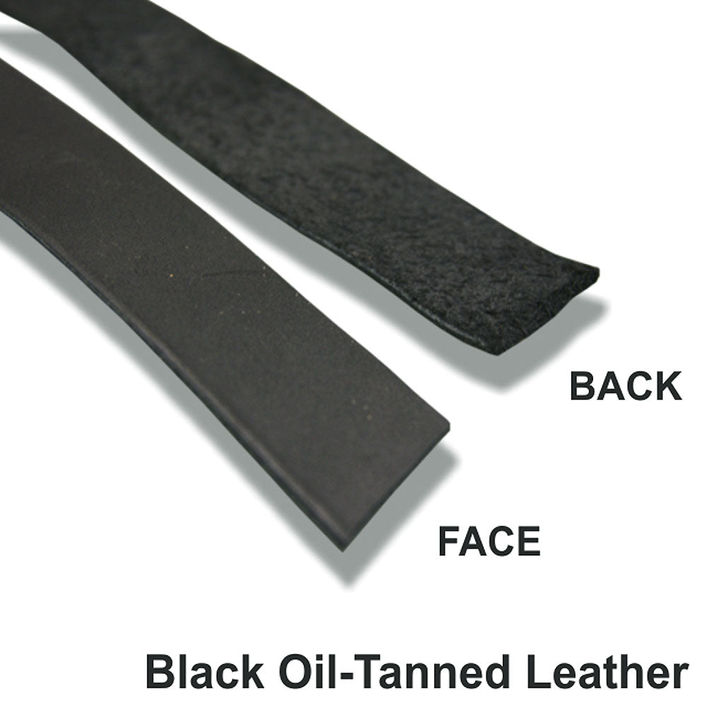 Hilason Genuine Leather Flat Strap Strips for DIY Arts &amp; Craft Projects Jewelry Tooling Home Décor Black