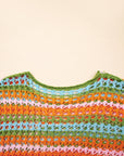 Cora Stripe Open Knit Sweater