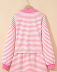 Juniper Stripe Collared Pullover and Skort Outfit