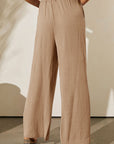 Solid Keyhole Puffy Tank and Pants Set