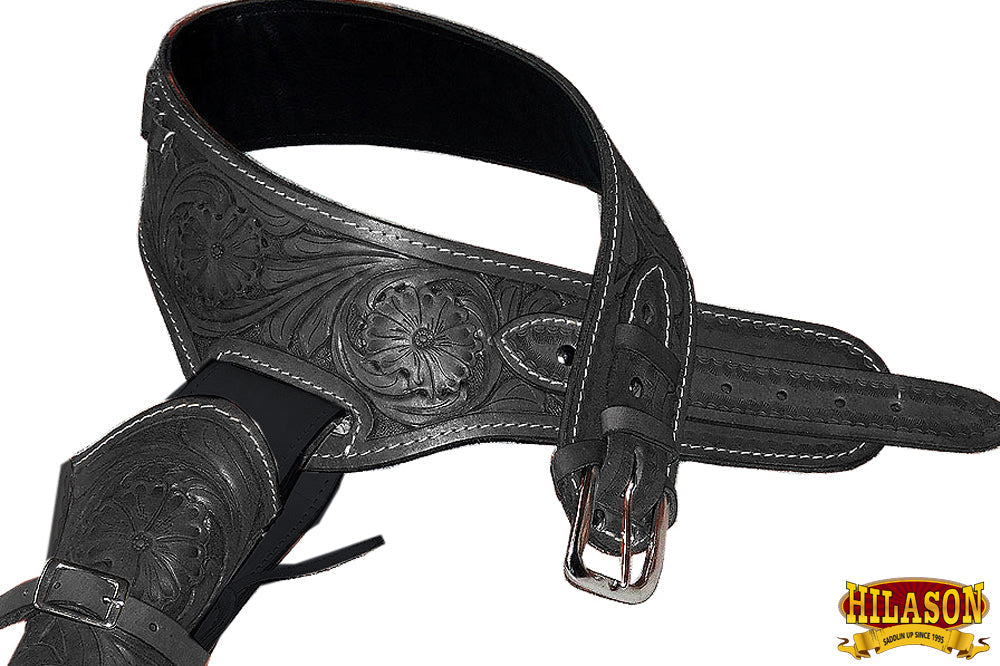 54 In Hilason Western Right Hand Gun Holster Rig 22 Cal Leather Cowboy