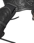 52 In Hilason Western Right Hand Gun Holster Rig 38 Cal Leather Cowboy