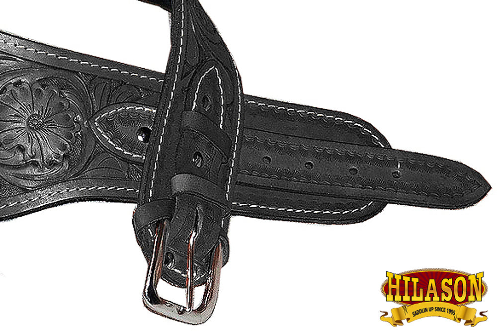34 In Hilason Western Right Hand Gun Holster Rig 22 Cal Leather Cowboy