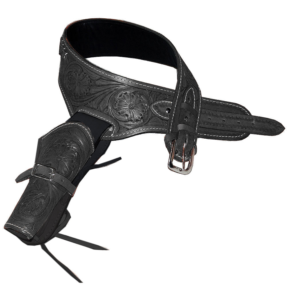 36 In Hilason Western Right Hand Gun Holster Rig 22 Cal Leather Cowboy