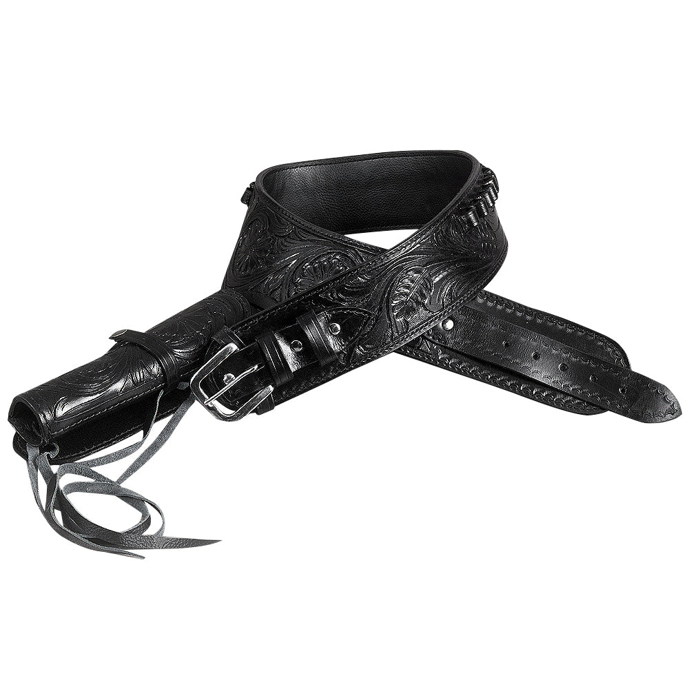 36 In Hilason Western Right Hand Gun Holster Rig 44/45 Cal Leather Cowboy