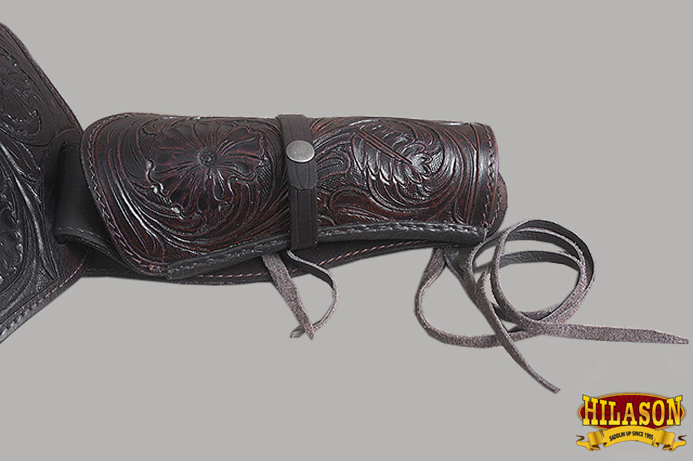 44 In Hilason Western Right Hand Gun Holster Rig 44/45 Cal Leather Cowboy