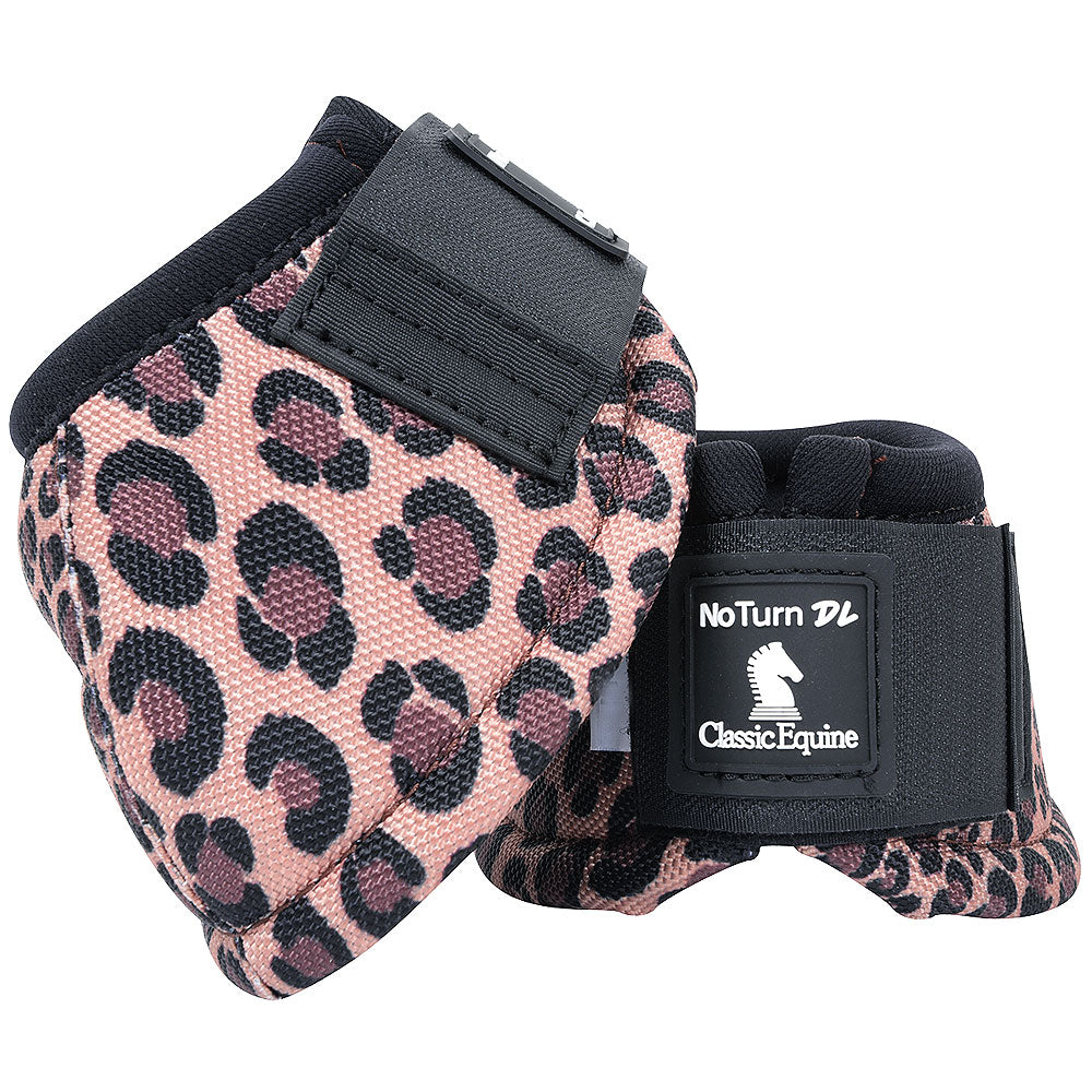 Classic Equine Dyno Desingner Line Horse Bell Boots Pair Cheetah