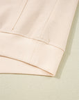 Flower Patchwork Raw Edge Drop Shoulder Top