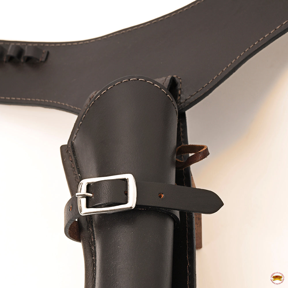34 In Hilason Western Right Hand Gun Holster Rig 44/45 Cal Leather Cowboy